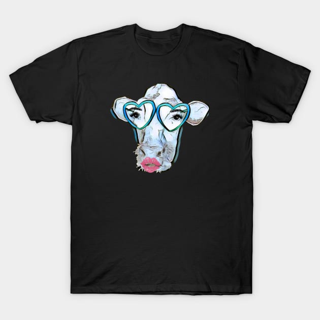 Cow Kiss T-Shirt by Lees Tees